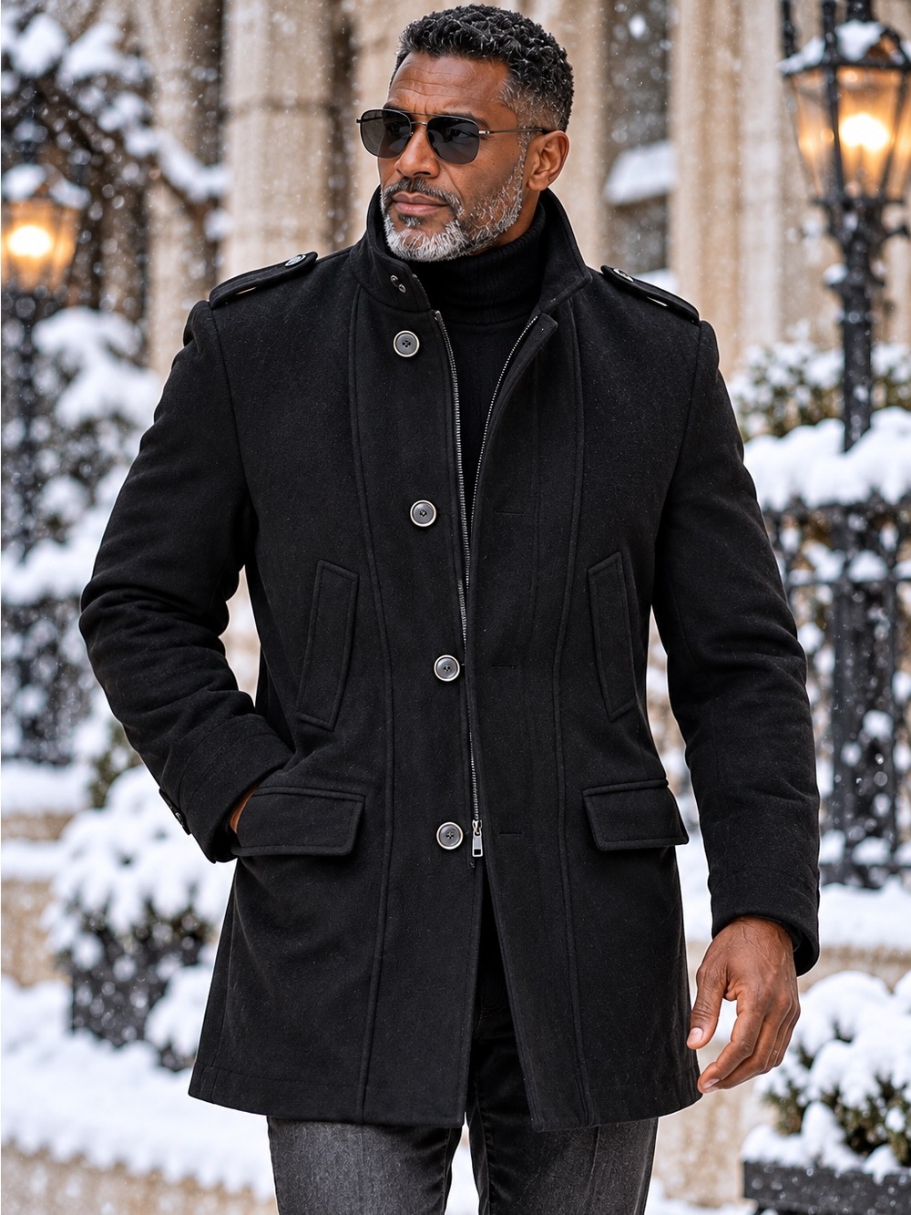 Barneys New York Made in Italy Wool Cashmere Coat 52